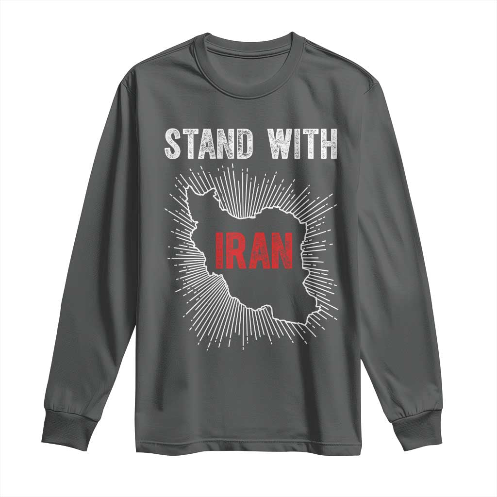 Free Iran Support Long Sleeve Shirt Stand With Iran