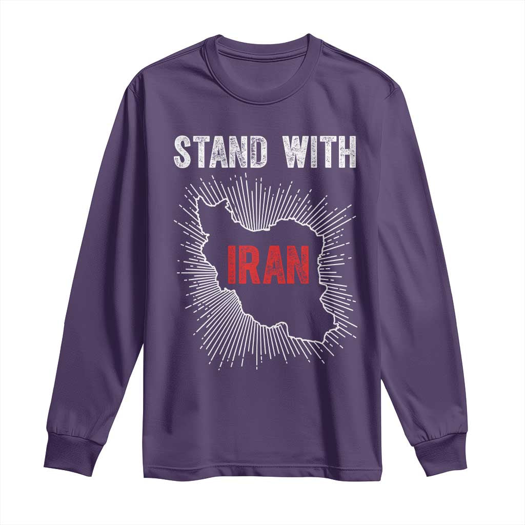 Free Iran Support Long Sleeve Shirt Stand With Iran