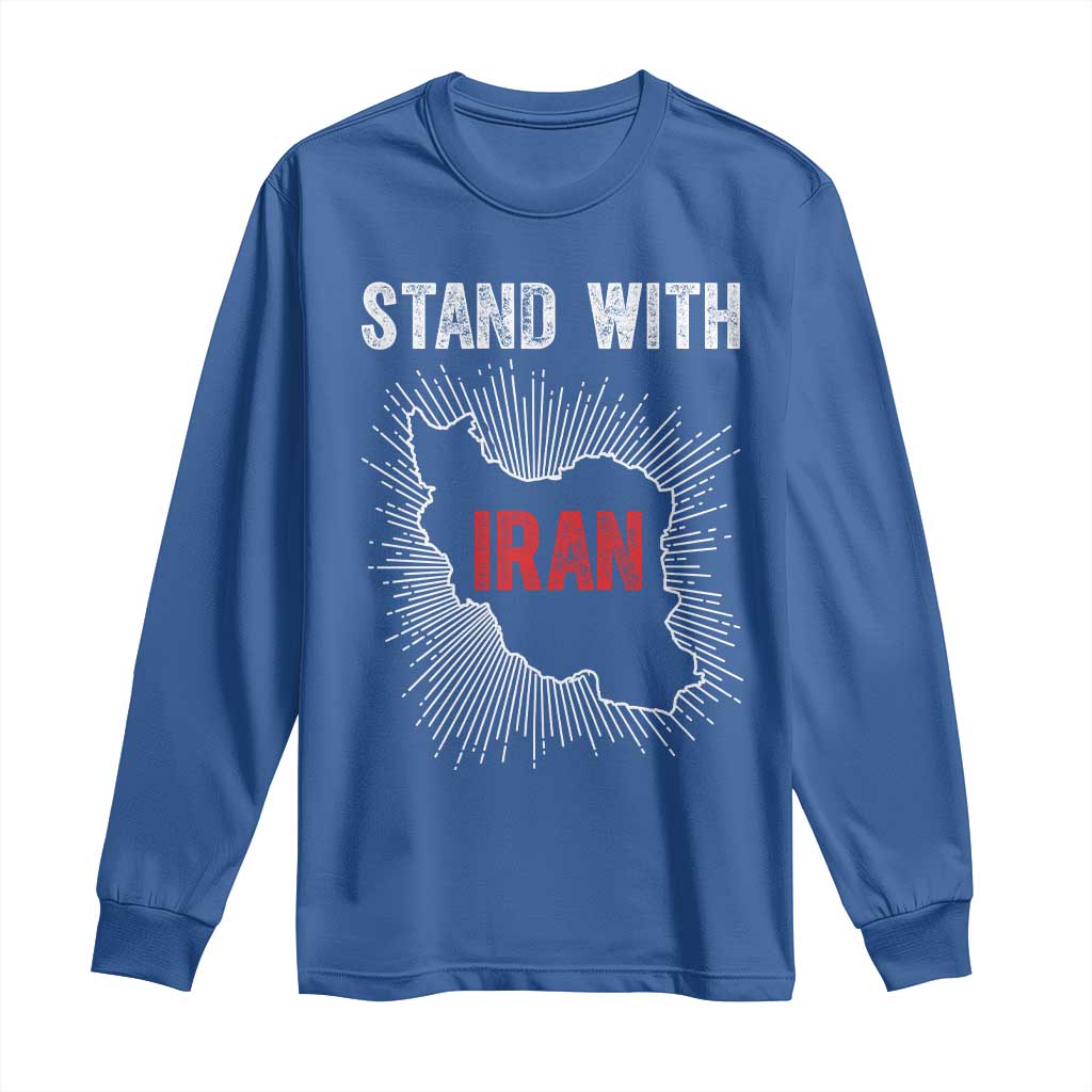 Free Iran Support Long Sleeve Shirt Stand With Iran