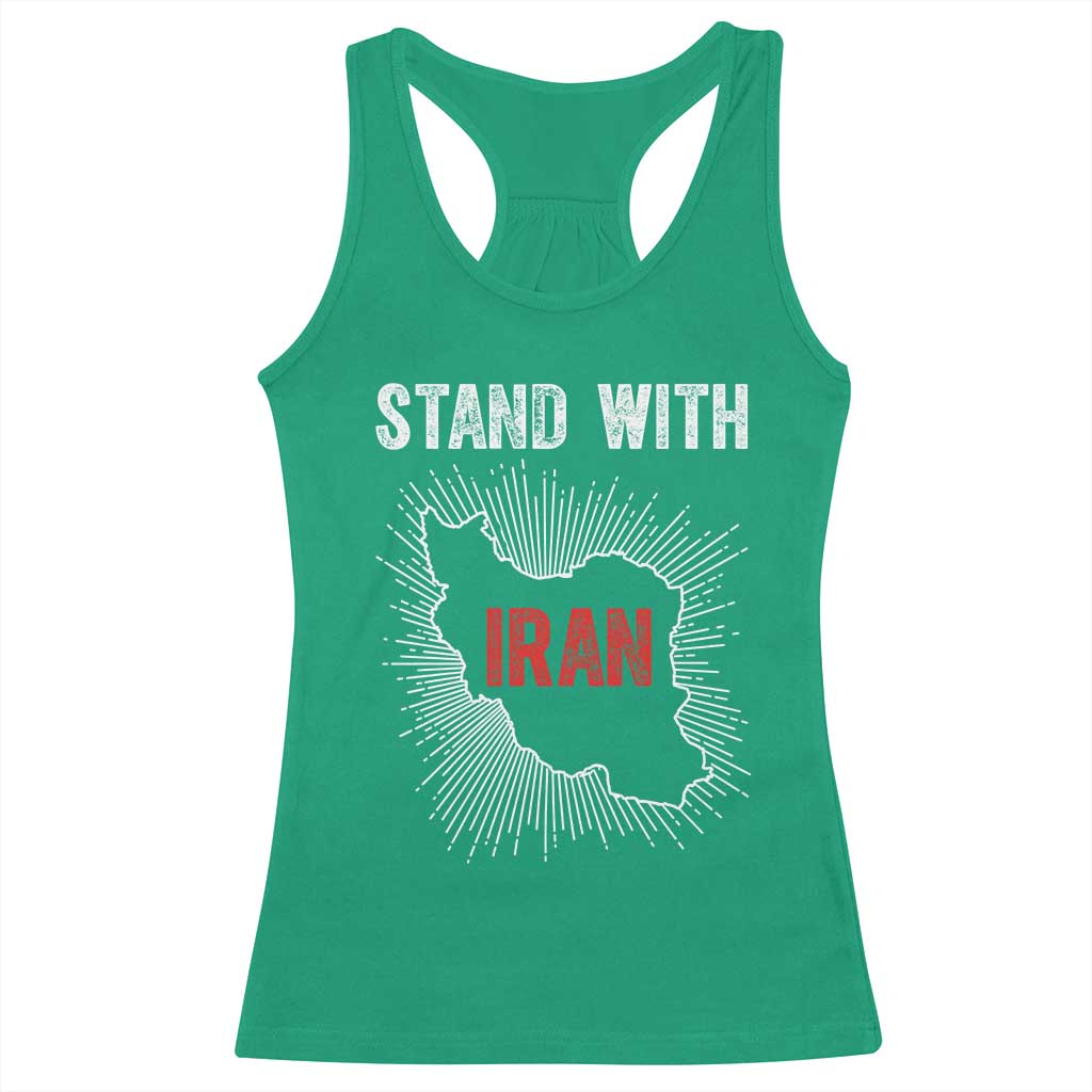 Free Iran Support Racerback Tank Top Stand With Iran