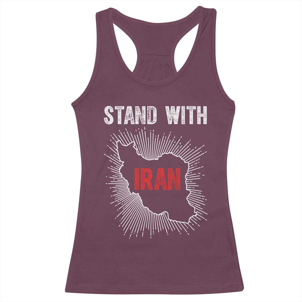 Free Iran Support Racerback Tank Top Stand With Iran