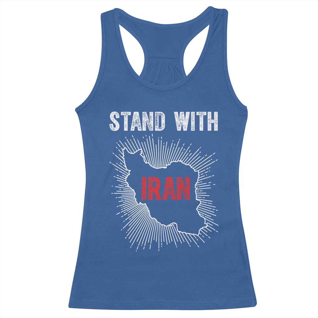 Free Iran Support Racerback Tank Top Stand With Iran