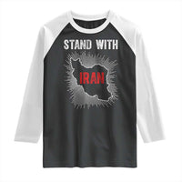 Free Iran Support Raglan Shirt Stand With Iran
