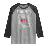 Free Iran Support Raglan Shirt Stand With Iran