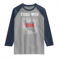 Free Iran Support Raglan Shirt Stand With Iran