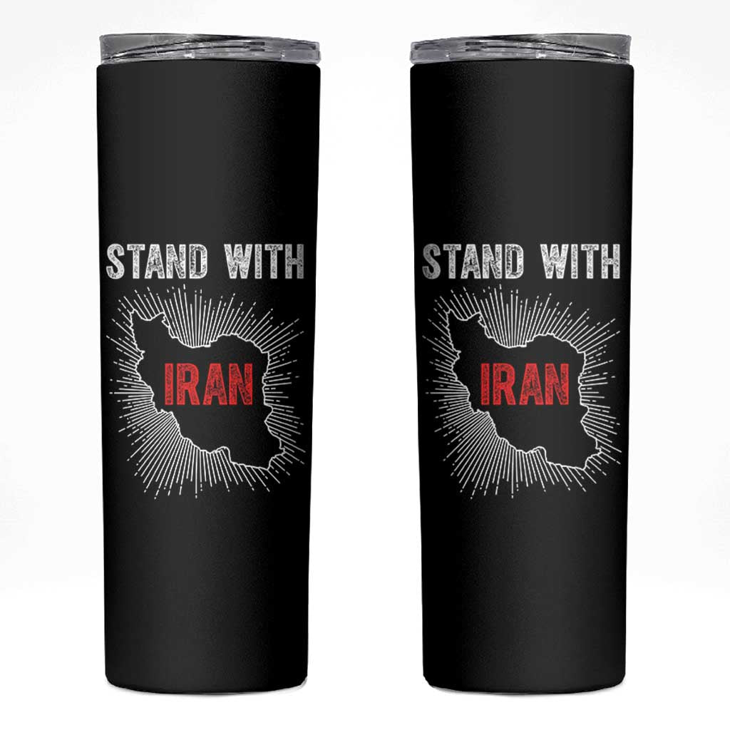 Free Iran Support Skinny Tumbler Stand With Iran