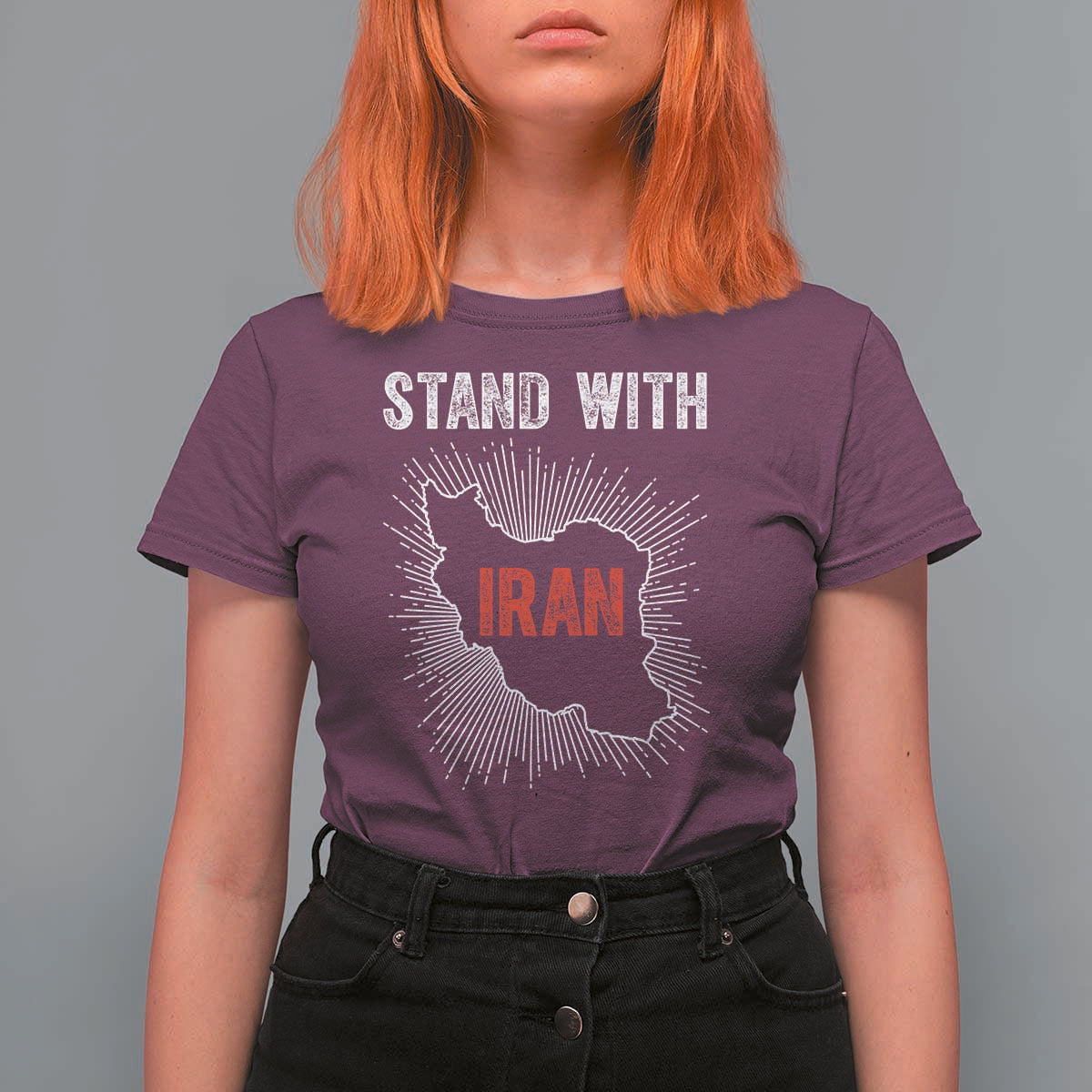 Free Iran Support T Shirt For Women Stand With Iran