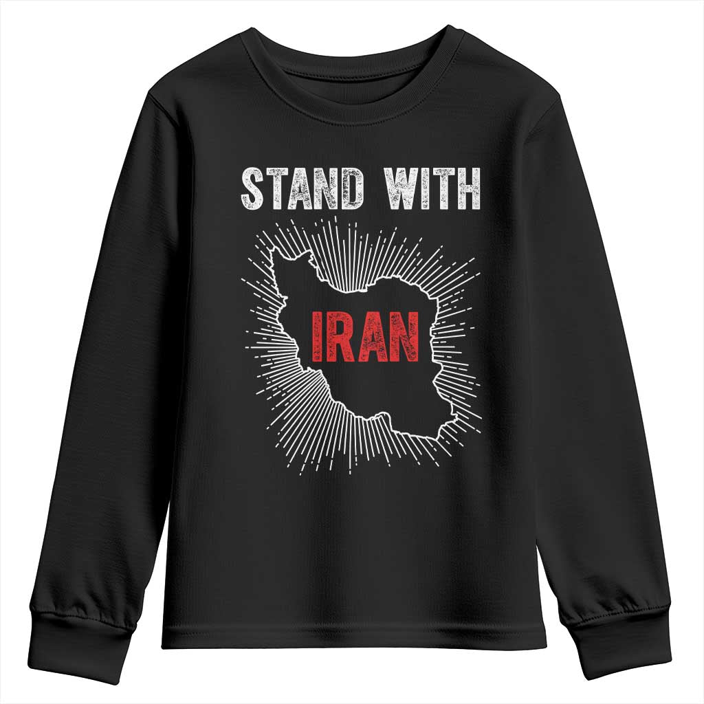 Free Iran Support Youth Sweatshirt Stand With Iran