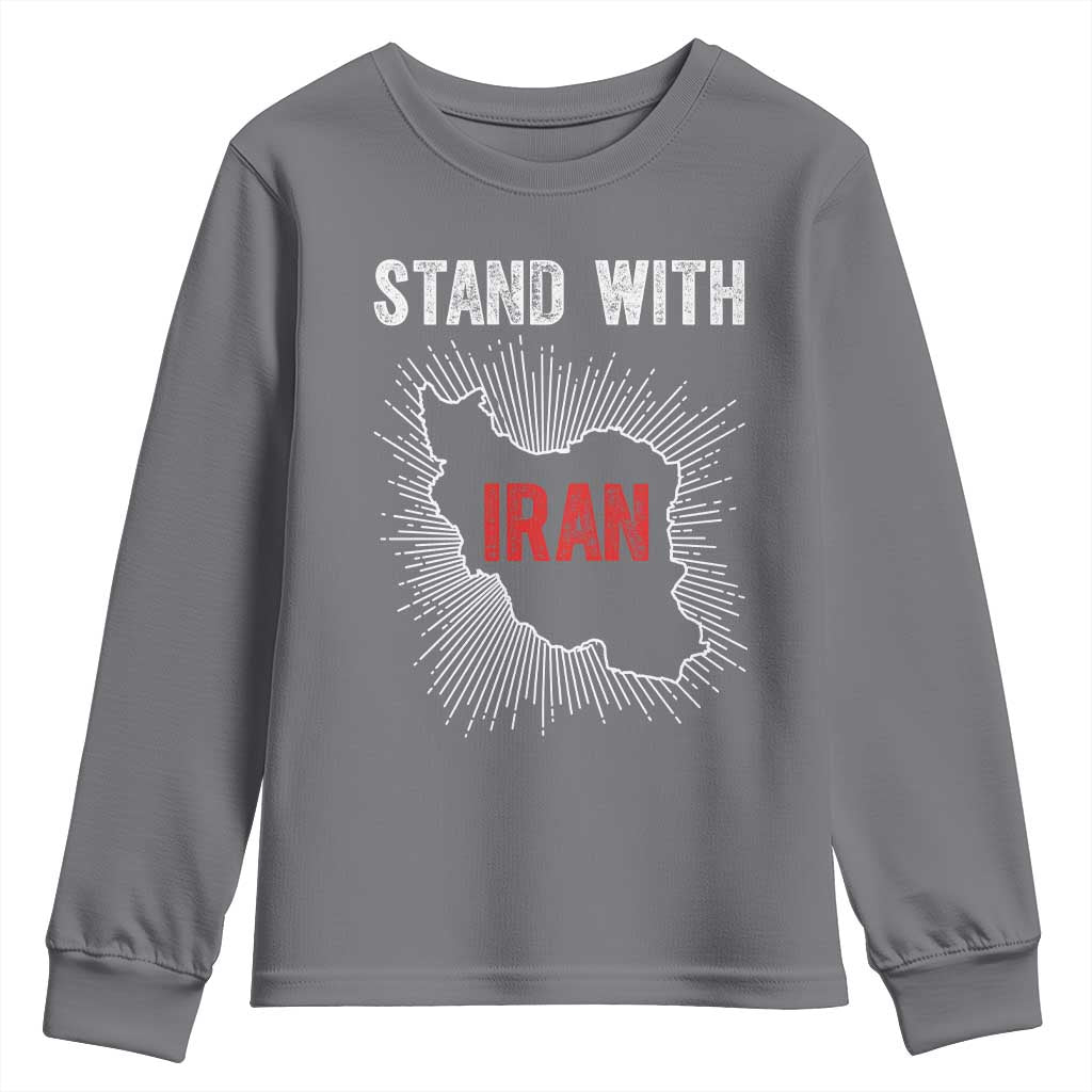 Free Iran Support Youth Sweatshirt Stand With Iran