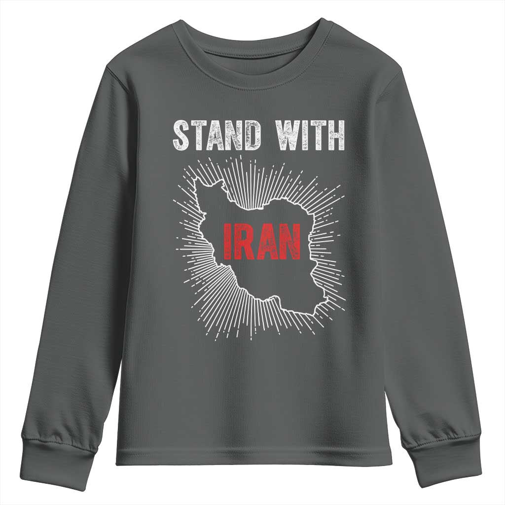 Free Iran Support Youth Sweatshirt Stand With Iran