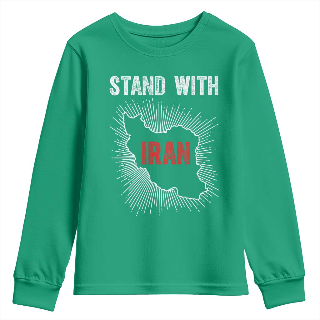 Free Iran Support Youth Sweatshirt Stand With Iran