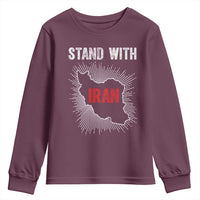 Free Iran Support Youth Sweatshirt Stand With Iran