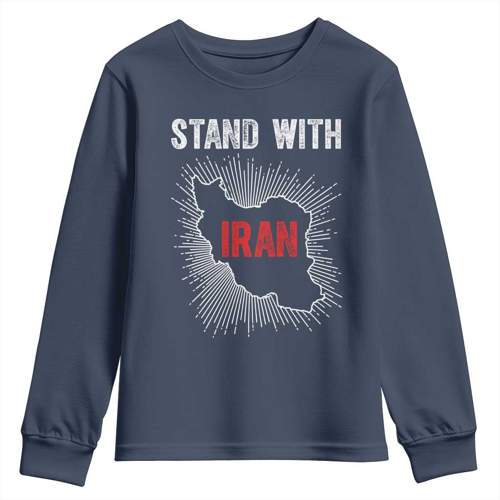Free Iran Support Youth Sweatshirt Stand With Iran