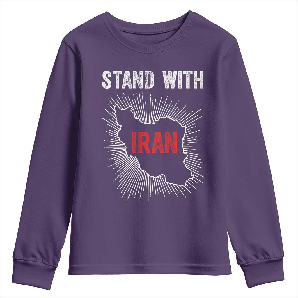 Free Iran Support Youth Sweatshirt Stand With Iran