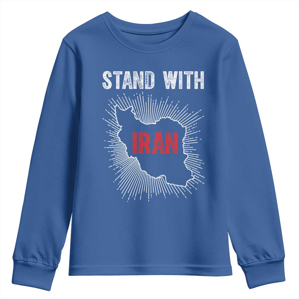 Free Iran Support Youth Sweatshirt Stand With Iran