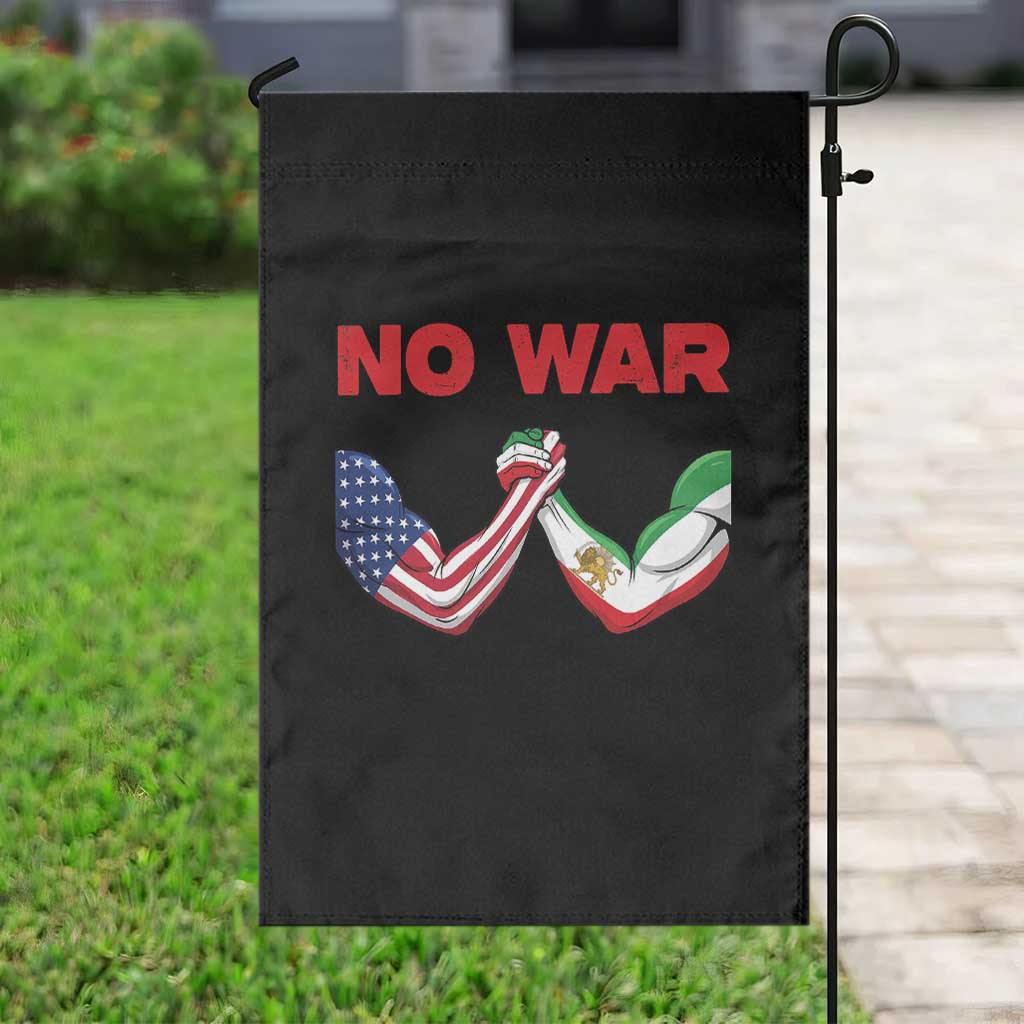 Free Iran Garden Flag No War Support Iranian Freedom