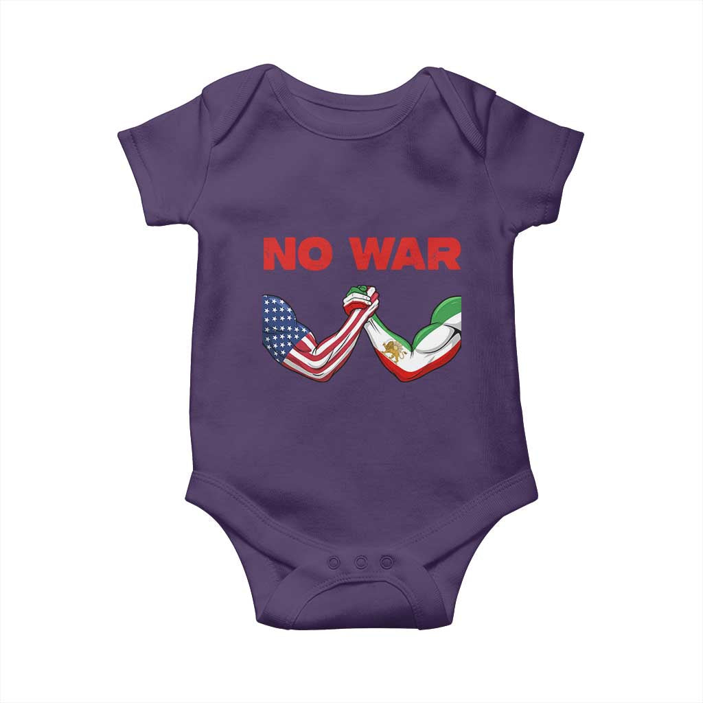 Free Iran Baby Onesie No War Support Iranian Freedom
