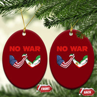 Free Iran Ceramic Ornament No War Support Iranian Freedom
