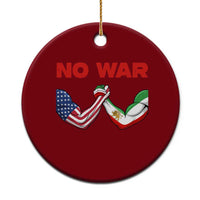 Free Iran Ceramic Ornament No War Support Iranian Freedom