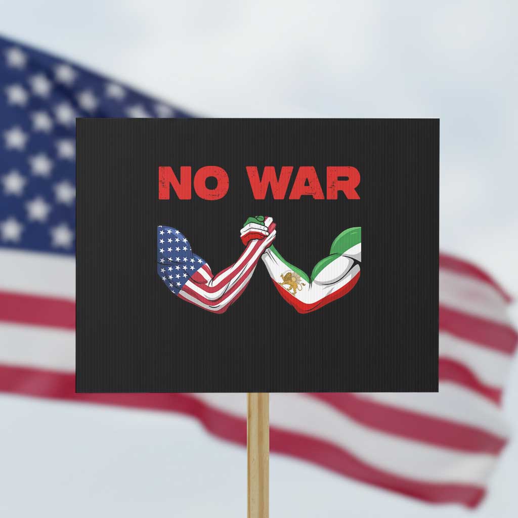 Free Iran Protest Sign No War Support Iranian Freedom
