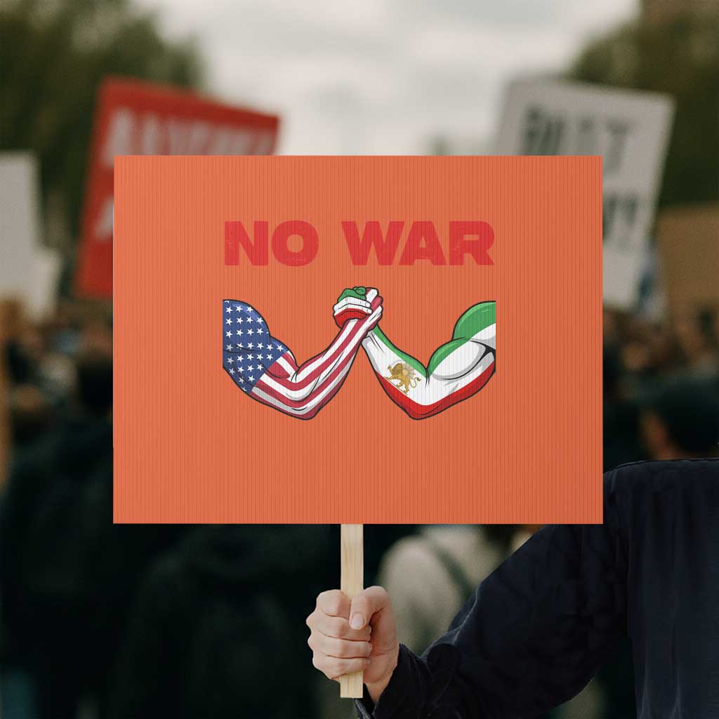 Free Iran Protest Sign No War Support Iranian Freedom