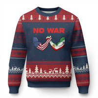 Free Iran Ugly Christmas Sweater No War Support Iranian Freedom