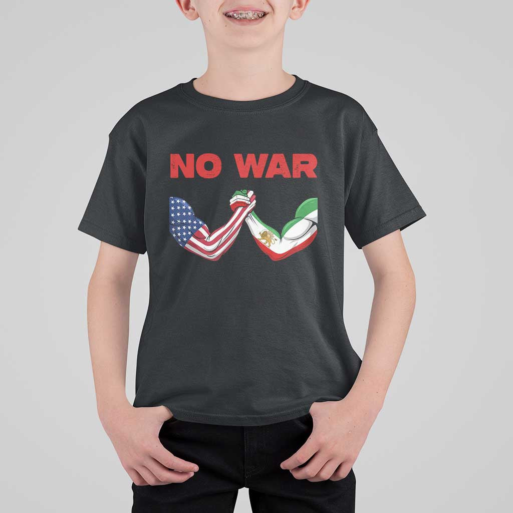 Free Iran T Shirt For Kid No War Support Iranian Freedom