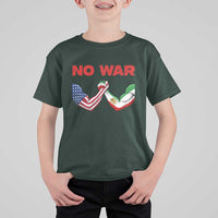 Free Iran T Shirt For Kid No War Support Iranian Freedom