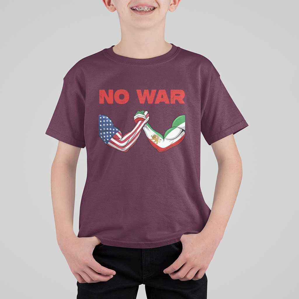 Free Iran T Shirt For Kid No War Support Iranian Freedom