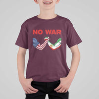 Free Iran T Shirt For Kid No War Support Iranian Freedom