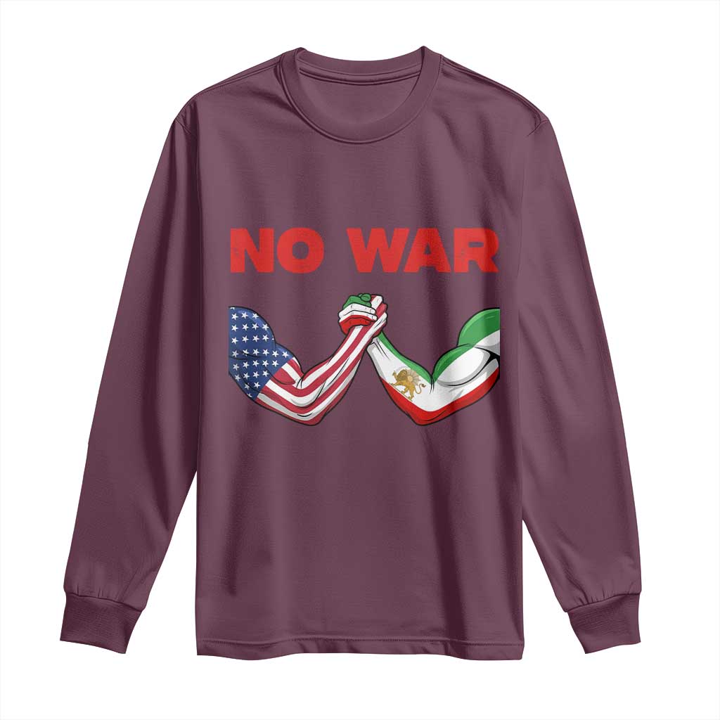 Free Iran Long Sleeve Shirt No War Support Iranian Freedom