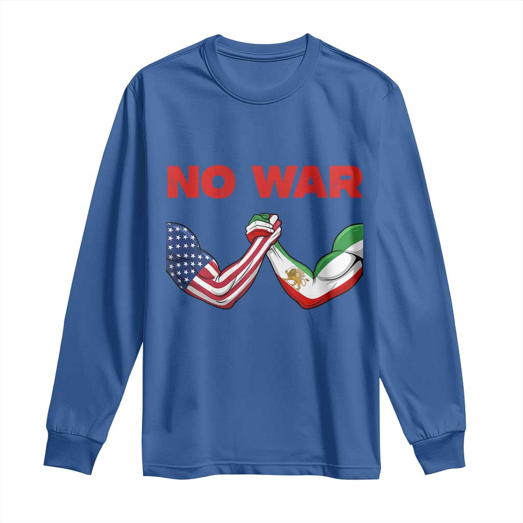 Free Iran Long Sleeve Shirt No War Support Iranian Freedom