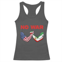 Free Iran Racerback Tank Top No War Support Iranian Freedom