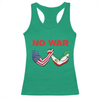 Free Iran Racerback Tank Top No War Support Iranian Freedom