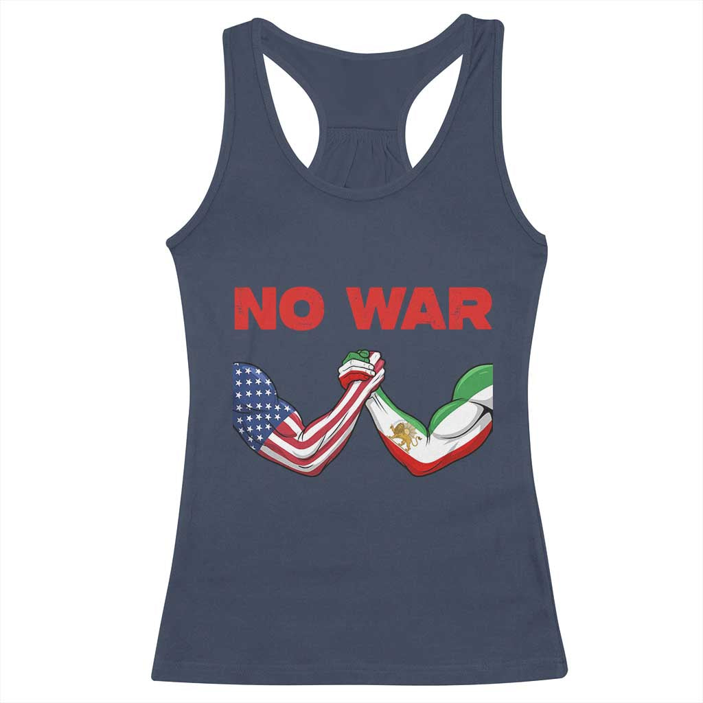 Free Iran Racerback Tank Top No War Support Iranian Freedom