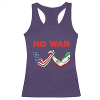 Free Iran Racerback Tank Top No War Support Iranian Freedom