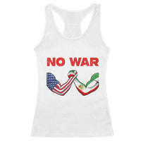 Free Iran Racerback Tank Top No War Support Iranian Freedom