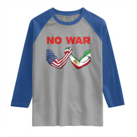 Free Iran Raglan Shirt No War Support Iranian Freedom