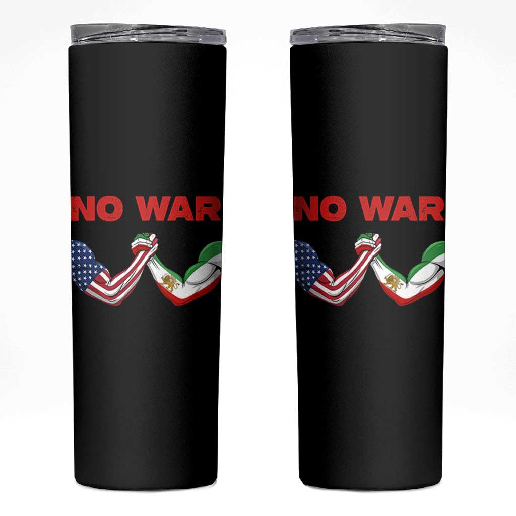 Free Iran Skinny Tumbler No War Support Iranian Freedom