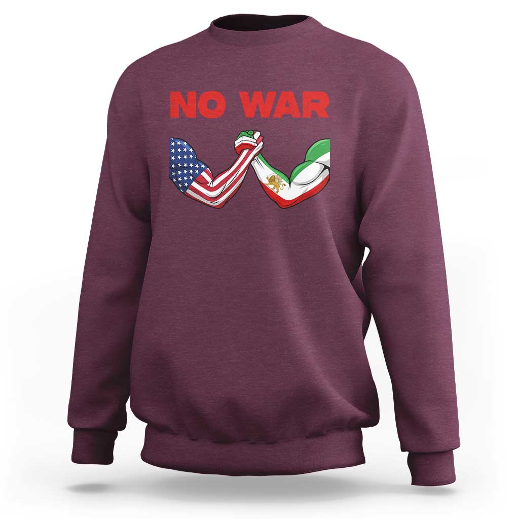 Free Iran Sweatshirt No War Support Iranian Freedom