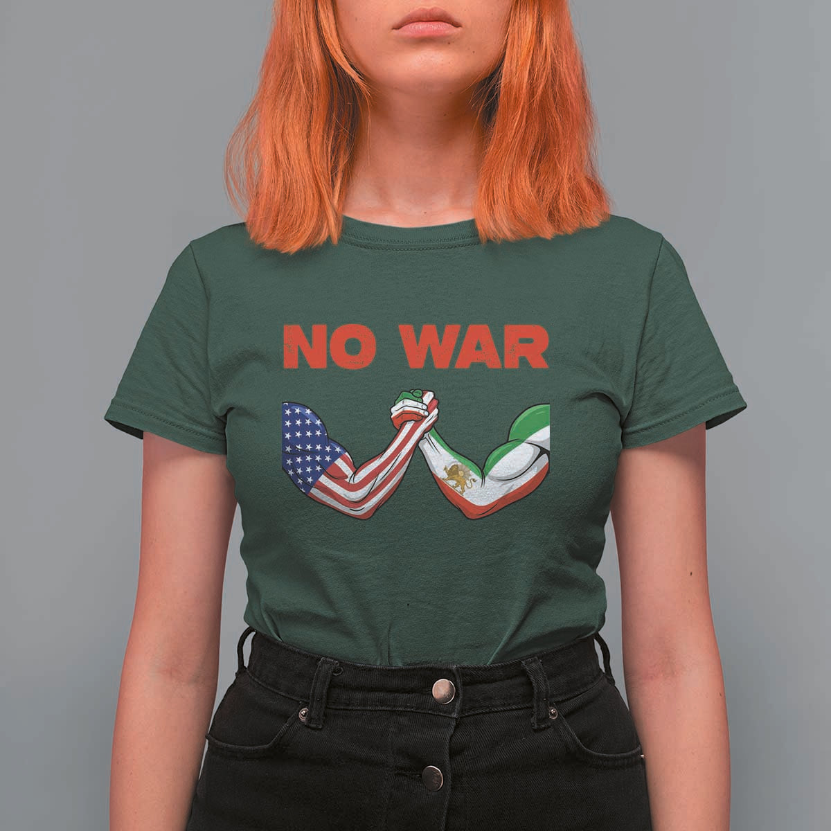 Free Iran T Shirt For Women No War Support Iranian Freedom