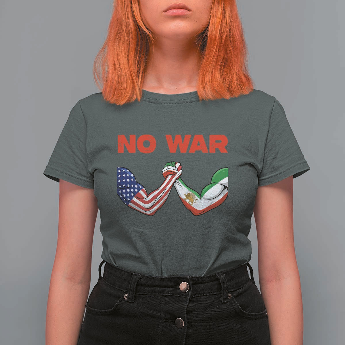 Free Iran T Shirt For Women No War Support Iranian Freedom