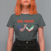 Free Iran T Shirt For Women No War Support Iranian Freedom