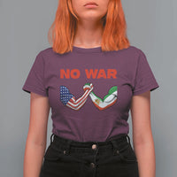 Free Iran T Shirt For Women No War Support Iranian Freedom