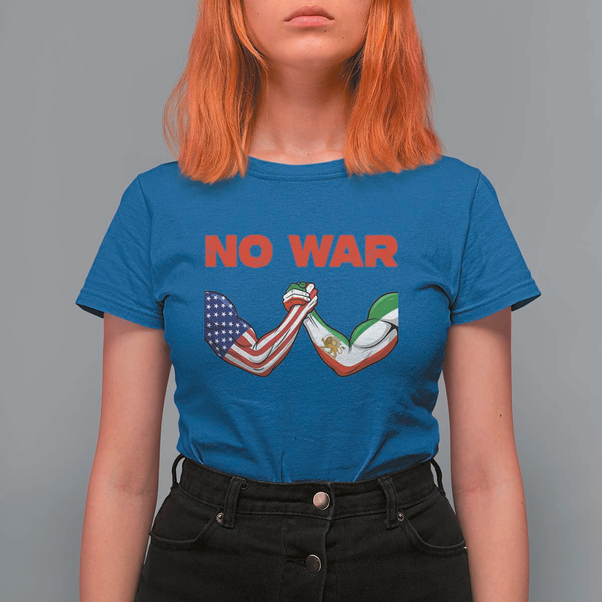 Free Iran T Shirt For Women No War Support Iranian Freedom