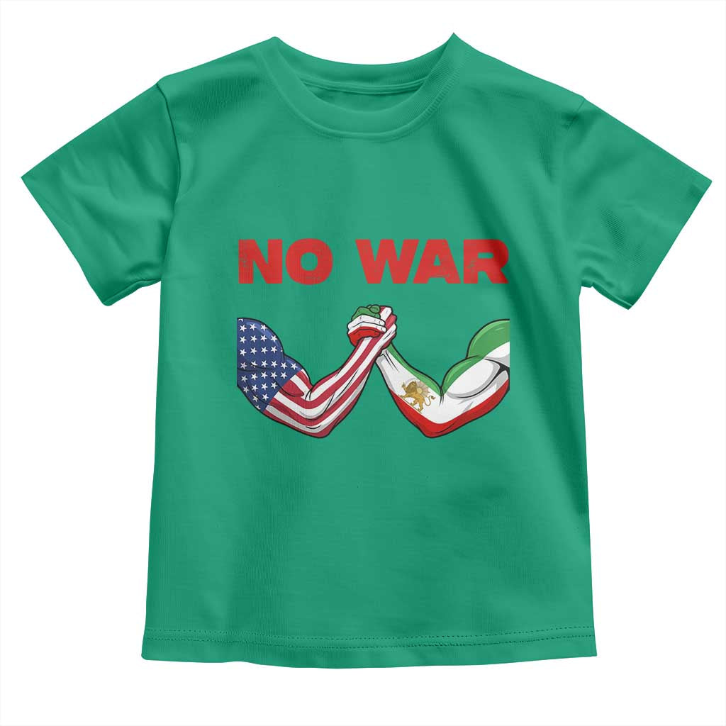 Free Iran Toddler T Shirt No War Support Iranian Freedom