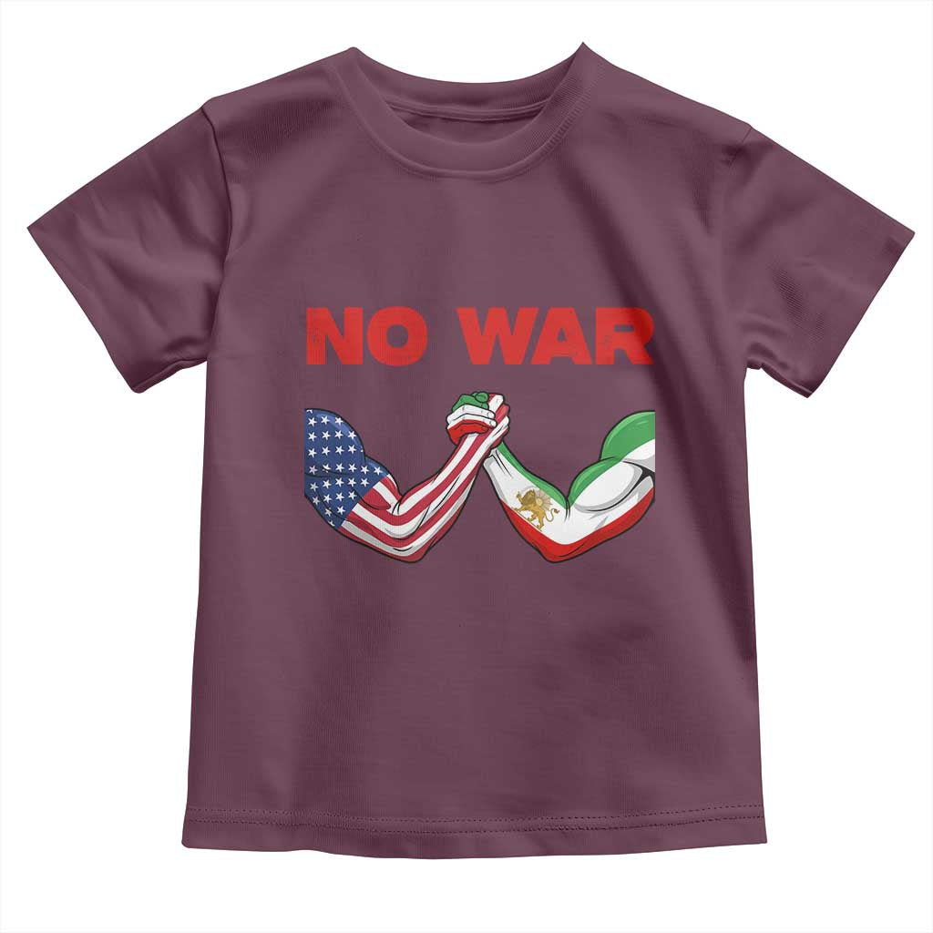 Free Iran Toddler T Shirt No War Support Iranian Freedom