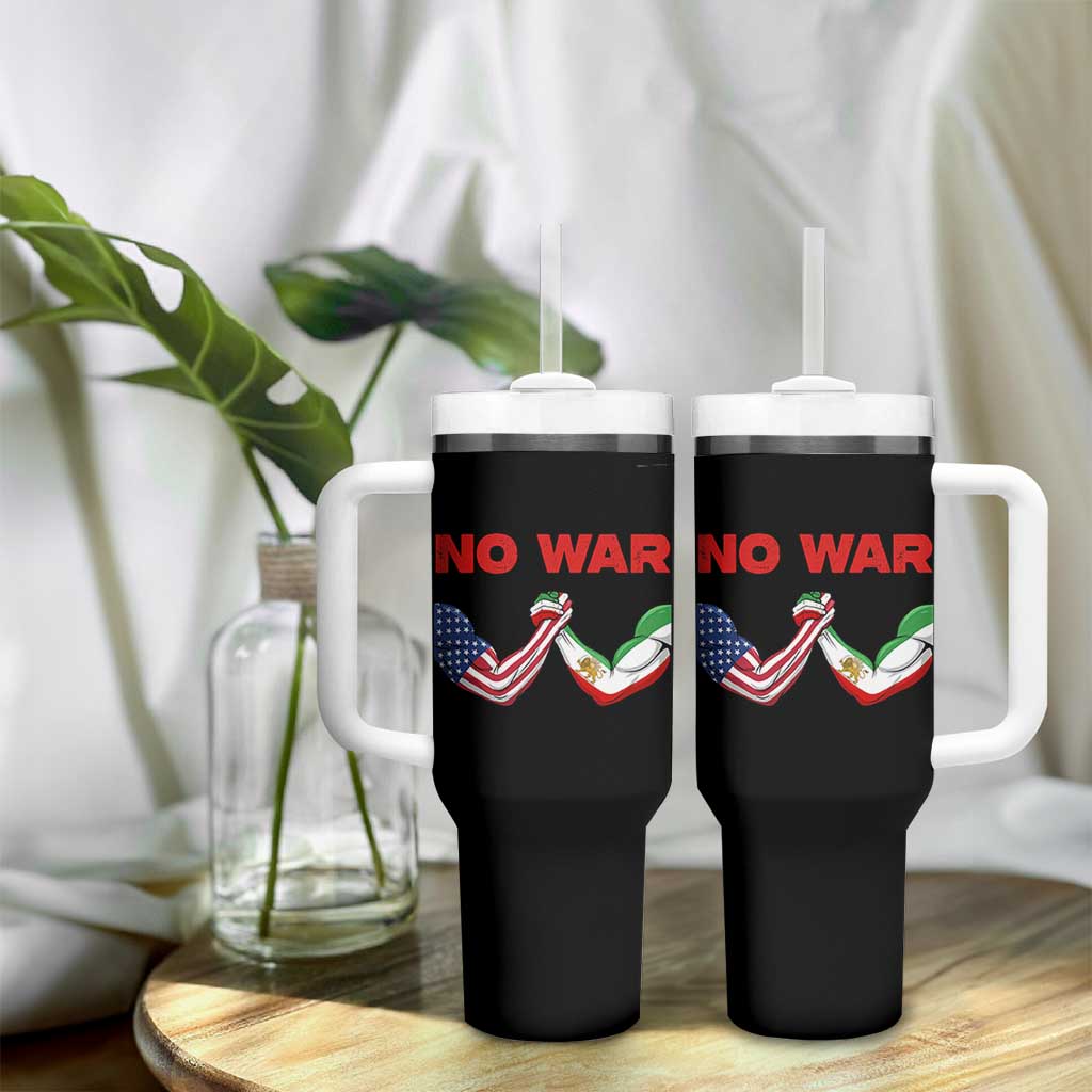 Free Iran Tumbler With Handle No War Support Iranian Freedom