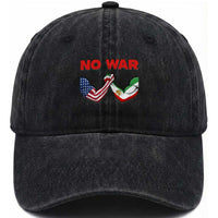 Free Iran Washed Cotton Baseball Cap No War Support Iranian Freedom