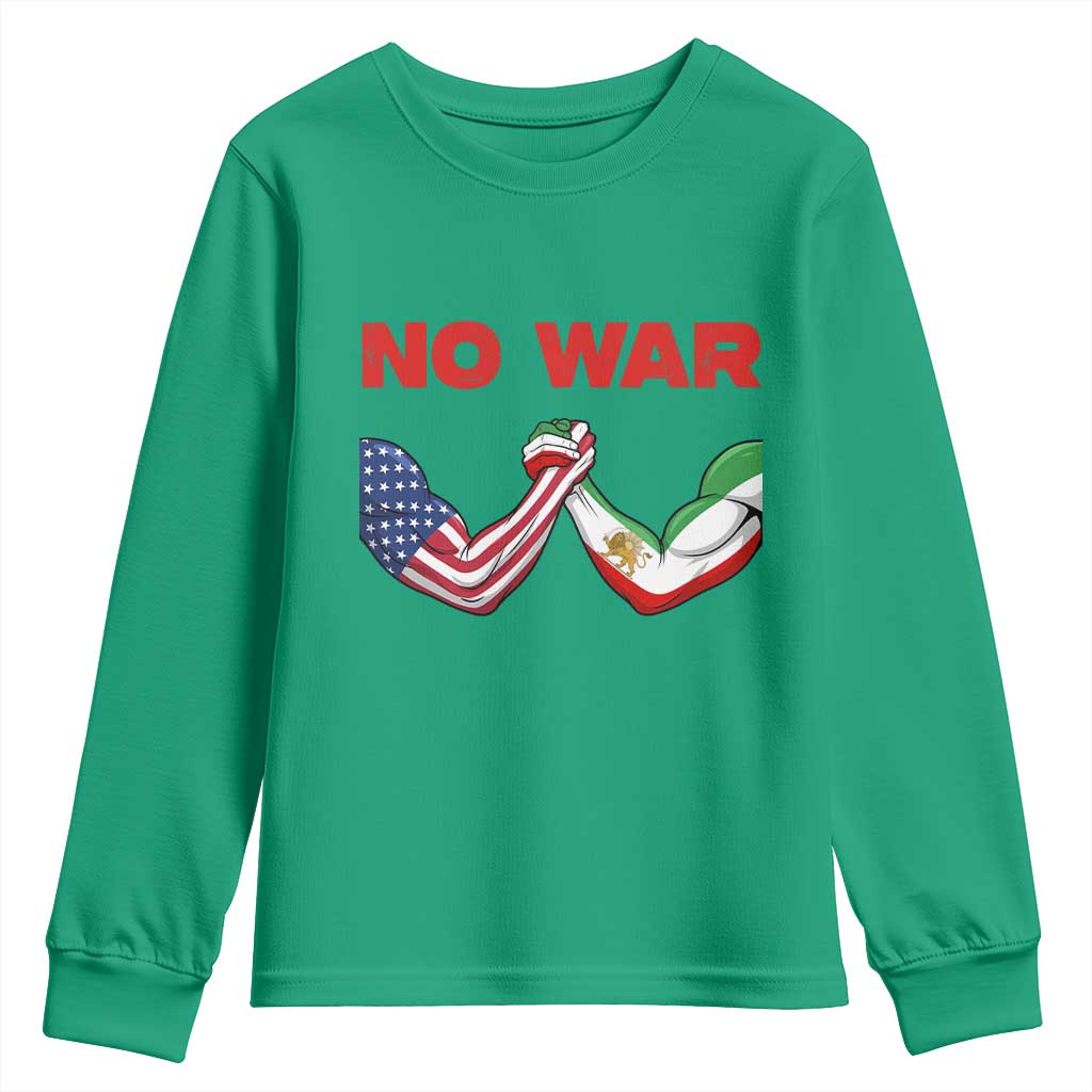 Free Iran Youth Sweatshirt No War Support Iranian Freedom
